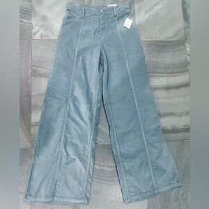 Free People Grey Wide Leg Light Corduroy pants Size 28 NWT